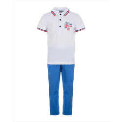 Marasil Βρεφικό Σετ για Αγόρι Καλοκαιρινό Λευκό Royal Blue 21911023