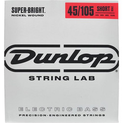 Dunlop Super Bright Σετ 4 Χορδές Ηλεκτρικού Μπάσου Nickel Plated Steel 45-105" 3/4