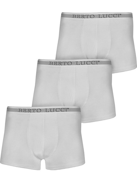 Berto Lucci Ανδρικά Μποξεράκια Σετ 3Pack Λευκά 20262-2062-5001