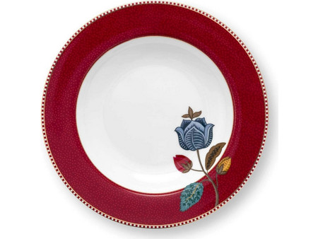 Pip Studio Blooming Tales Dark Red Πιάτο Βαθύ Πορσελάνης 21.5cm 51001585