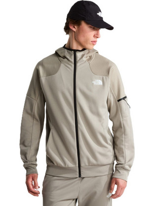 The North Face Ανδρική Ζακέτα Φούτερ με Κουκούλα και Φερμουάρ Μπεζ NF0A8J7X2MB