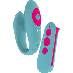 Dream Toys Love Signal Lover's Vibe Διπλός Δονητής για Ζευγάρια 9.3cm Τιρκουάζ