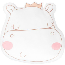 KikkaBoo Hippo Dreams Παιδικό Διακοσμητικό Μαξιλάρι Άσπρο Ροζ 35x35cm
