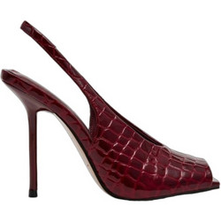 Steve Madden Γυναικεία Πέδιλα Δερμάτινα Μπορντό με Λεπτό Ψηλό Τακούνι 11005635