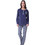 Lydia Creations Σετ Γυναικείες Πιτζάμες Χειμωνιάτικες Navy Μπλε 26531