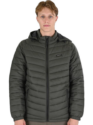 Rebase Ανδρικό Μπουφάν Χειμωνιάτικο Puffer Χακί 262RJK-2084