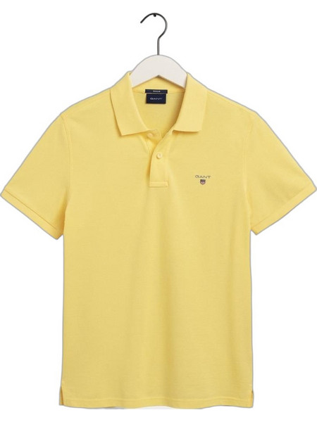 Gant Ανδρική Μπλούζα Polo Κοντομάνικη Κίτρινη 3G2201-749