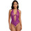 Milena By Paris Sexy Κορμάκι String Αυτοκινήτου See Through με Δαντέλα Μωβ 2541