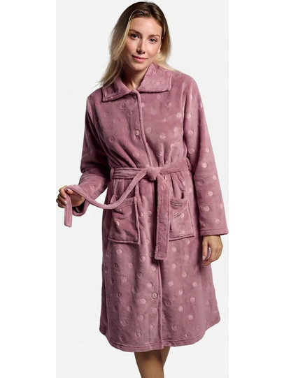 Muydemi Γυναικεία Ρόμπα Χειμωνιάτικη Fleece Ροζ 26245
