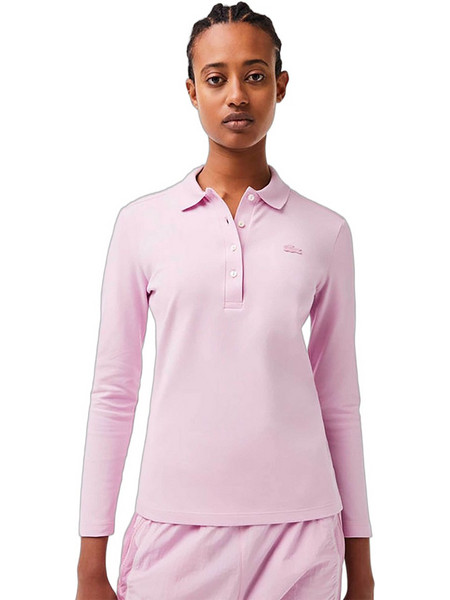 Lacoste Γυναικεία Μπλούζα Polo Ροζ PF5464