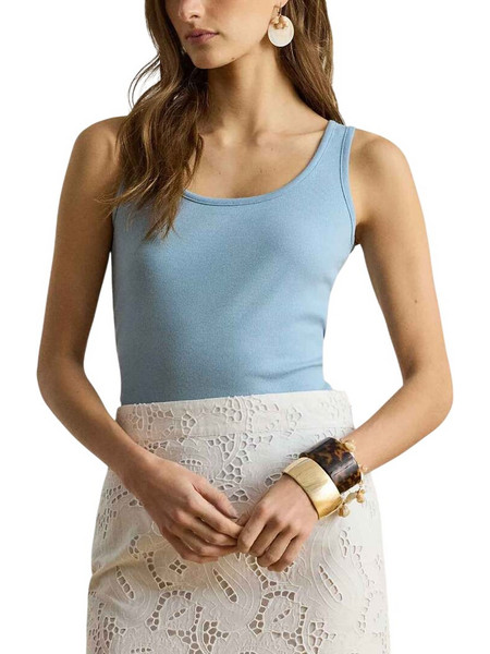 Ralph Lauren Γυναικείο Καλοκαιρινό Top Ριπ Γαλάζιο 200704777124