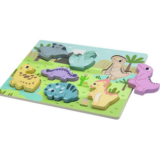 Παιδικό Puzzle Doly Toys Ξύλινο Δεινοσαυράκια 7 Κομμάτια