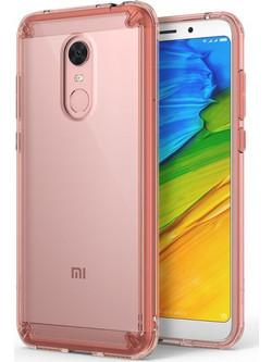 Ringke (Fusion) Θήκη Xiaomi Redmi 5 Plus με TPU Bumper - Rose Gold/Clear (13002)
