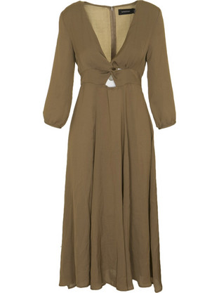 MINK PINK PUZZLING WIST IM16F1557 DRESS - 0201002514-OLI KHAKI