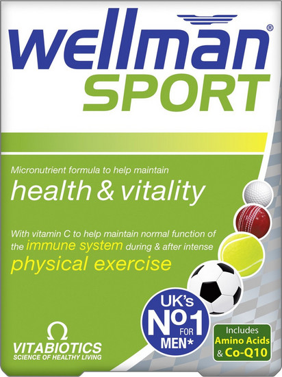 Ειδικό Συμπλήρωμα Διατροφής Vitabiotics Wellman Sport 30 Ταμπλέτες