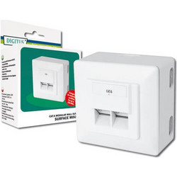 Διπλή Πρίζα Δικτύου Digitus RJ45 STP Τύπου Cat6 σε Λευκό Χρώμα DN-9006-N DN-9006-N