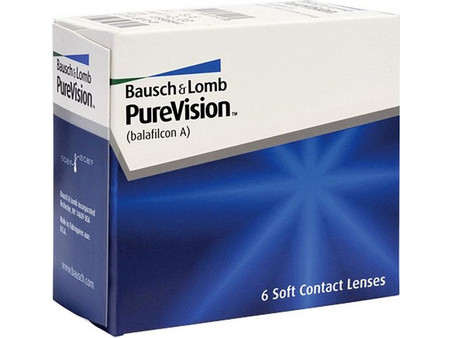Bausch & Lomb Purevision Μηνιαίοι Φακοί Επαφής Σιλικόνης Υδρογέλης 6τμχ
