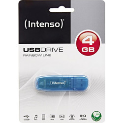 Intenso Rainbow Line 4GB USB Stick 2.0 με USB-A Μπλε