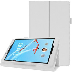 Δερμάτινη Θήκη Βιβλίο με Βάση Στήριξης για Lenovo Tab E8 TB-8304F - Λευκό