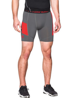 Under Armour HeatGear Armour Pocketed Compression Ανδρικό Κολάν Σορτς Γκρι 1271339-040