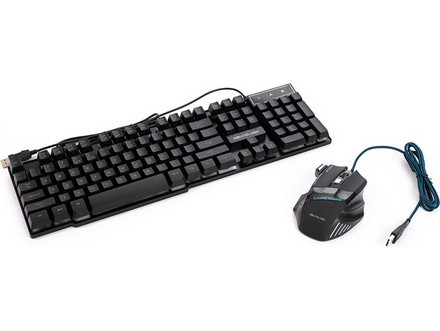 Soundlogic 80086 Σετ Gaming Πληκτρολόγιο RGB Black