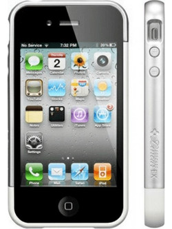 VOLTE-TEL ΘΗΚΗ IPHONE 4G/4S BUMPER 2 PCS + SCREEN PROTECTOR WHITE-SILVER