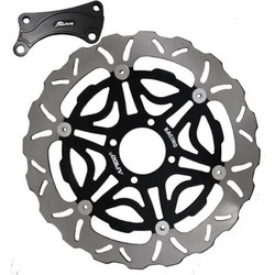 ΔΙΣΚΟΠΛΑΚΑ ΜΠΡΟΣΤΑ YAMAHA CRYPTON-X 135 06'-13' / CRYPTON T-110 09'-13 / CRYPTON-R 115 ΜΕ ΑΝΤΑΠΤΟΡΑ ΜΑΥΡΟ APIDO