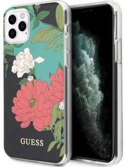 Guess Flower Shiny N.1 Cover Black (iPhone 11 Pro)
