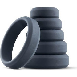 Boners Cock Rings Silicone Σετ Ελαστικά Δαχτυλίδια Πέους Σιλικόνης Μπλε 6τμχ