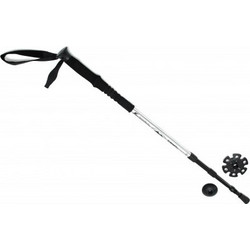 Nordic Walking Sport Stick Τηλεσκοπικό Μπαστούνι Μπατόν Πεζοπορίας Ασημί Αλουμινίου Με Αμορτισέρ Antishock 1.35cm