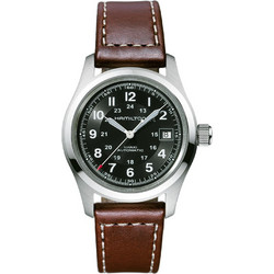 Hamilton Khaki Ανδρικό Ρολόι Αυτόματο με Καφέ Δερμάτινο Λουράκι H70455533