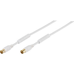 Vivanco Καλώδιο Κεραίας Coax Male to Coax Female 5m White 48129