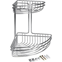 Εταζέρα Γωνιακή Διώροφη Ανοξείδωτη Cuba METALTEX 16-404628 - METALTEX - 16-404628