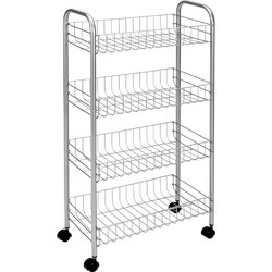 Metaltex Ascona Τρόλεϊ Μεταλλικό 4 Θέσεων 41x26x86cm