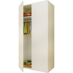 Παιδική Ντουλάπα Polini Kids, Simple 2-πόρτες μπεζ 190x90x52