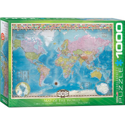 Puzzle Eurographics Map Of The World Maps 1000 Κομμάτια