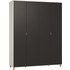 PoliHome Τετράφυλλη Ντουλάπα Ρούχων Simple Λευκή 185x55x239cm 16628029
