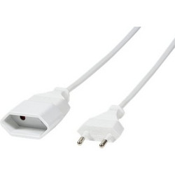 LogiLink Power cord extension, CEE 7/16, 3m, White (CP127)