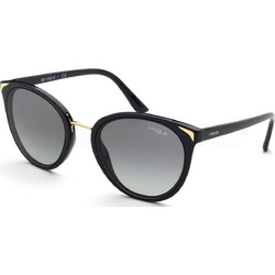 Vogue VO5230S W44/11 Γυναικεία Γυαλιά Ηλίου Στρογγυλά Κοκάλινα Μαύρα με Μαύρο Degradee Φακό