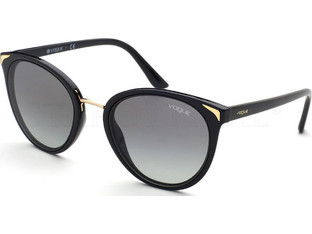 Vogue VO5230S W44/11 Γυναικεία Γυαλιά Ηλίου Στρογγυλά Κοκάλινα Μαύρα με Μαύρο Degradee Φακό
