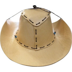 DomLeathers Western Καπέλο Δερμάτινο Φυσικό 770047ΑΑ