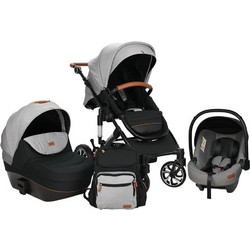 Bebe Stars Belize Καρότσι Μωρού 3 σε 1 Moon Grey