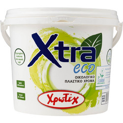 Χρωτέχ Xtra Eco Οικολογικό Πλαστικό Χρώμα Εσωτερικού Χώρου Λευκό 9lt
