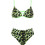 Gsecret Bikini Set Τριγωνάκι με Ενίσχυση Ψηλόμεσο Animal Print Πράσινο L2506-14075