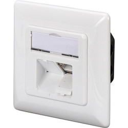 Digitus CAT6 Flush-Mounted Data Connection Socket, Shielded 2xRJ45, 8P8C, LSA, White (DN-9005-N)