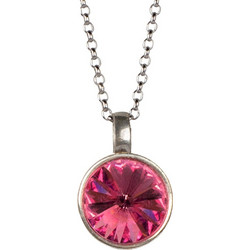 Jt Χειροποίητο ασημένιο κολιέ αυθεντικό Swarovski 12mm