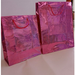 Χάρτινες τσάντες πολυτελείας-Καθημερινό Σχέδιο Ροζ Laser Πλαστικοποιημένη