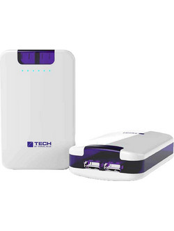 Travel Power Bank 7800mAh με 2 Θύρες USB-A Blue 977 Purple