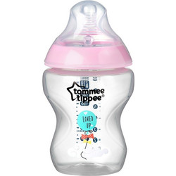 Tommee Tippee Closer To Nature Πλαστικό Μπιμπερό με Θηλή Σιλικόνης κατά των Κολικών 0m+ Pink 260ml