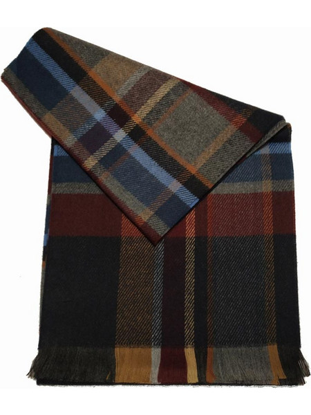 Κασκόλ ανδρικό καρώ μπλε Pierre Quioc Scarf Checked Blue